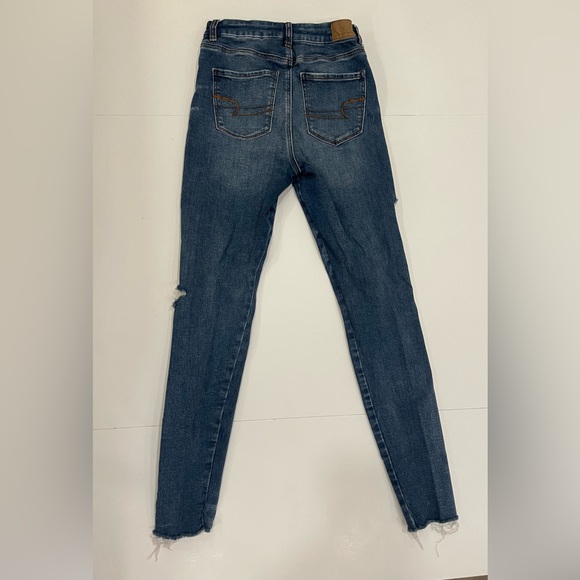 American Eagle Curvy Super Hi-Rose Jegging Medium wash Size 4 - Picture 6 of 10